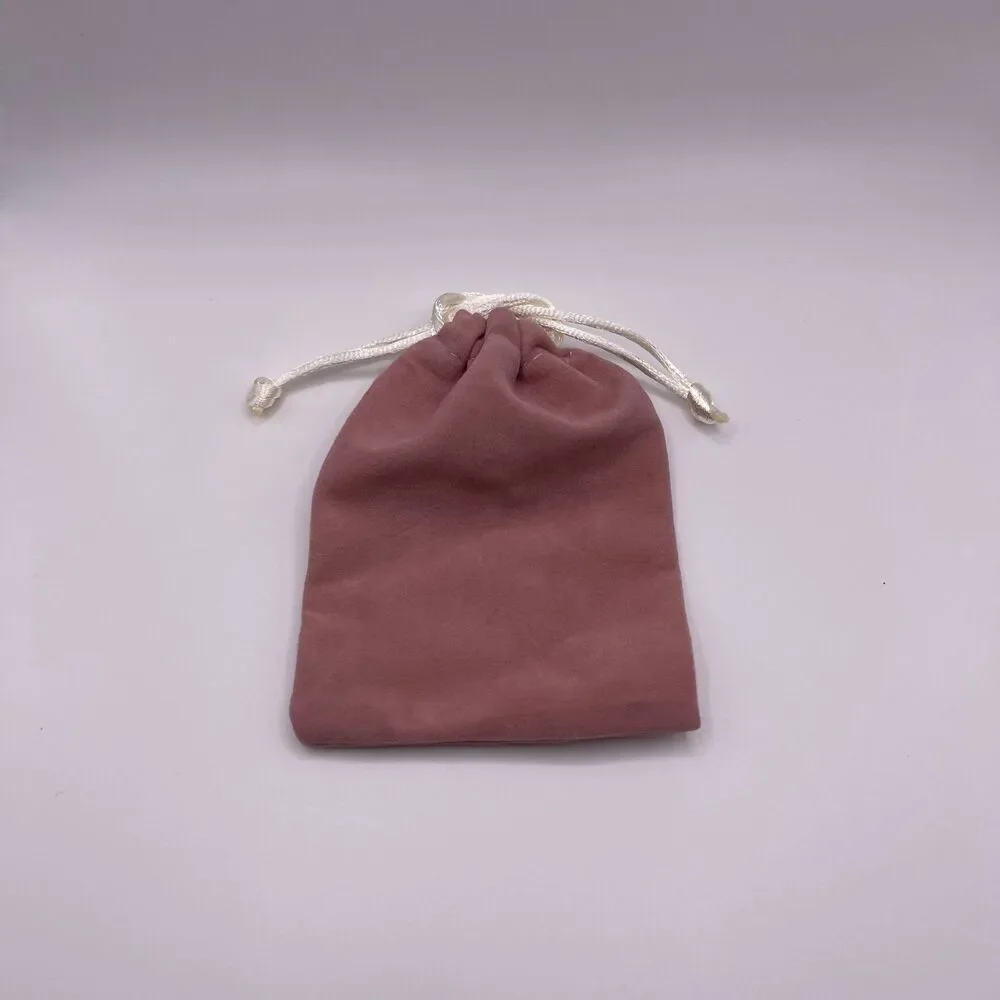 Macy’s Small Dust Pink Velour Gift Pouch Bag 4.5”x3.5”